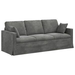 vidaXL Sofa Ciemnoszary 198 x 78 x 80 cm Aksamit