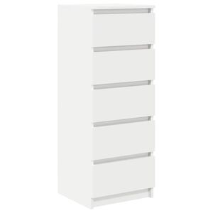 vidaXL Komoda z szufladami Biała 37,5x35x99 cm Drewno klejone