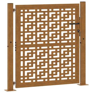 vidaXL Brama ogrodowa 100x100 cm Stal nierdzewna Krzyż wz&oacute;r
