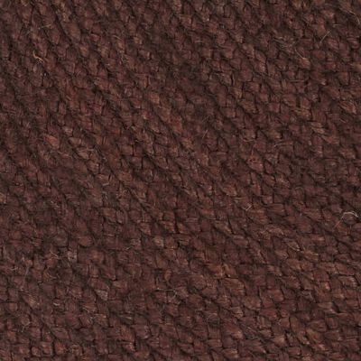 vidaXL Ręcznie wykonany dywanik z juty, okrągły, 90 cm, brązowy