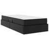 vidaXL Ł&oacute;żko z miejscem na przechowywanie i materacem 2 pcs Czarny