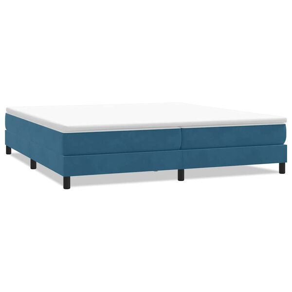 vidaXL Ł&oacute;żko typu Box Spring bez materaca Ciemnoniebieskie 200x220 cm