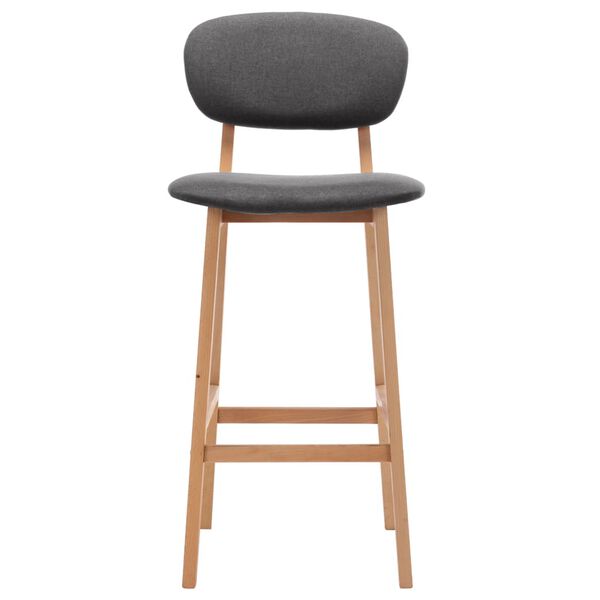 vidaXL Stołki barowe, 2 szt., ciemnoszare, tapicerowane tkaniną