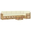 vidaXL Zestaw sof na zewnątrz 7 pcs Biały i kremowy 59 x 59 x 37 cm
