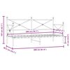 vidaXL Ł&oacute;żko dzienne bez materaca czarne 80x200 cm stalowe
