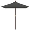 vidaXL Parasol ogrodowy na drewnianym słupku, antracyt, 198x198x231 cm