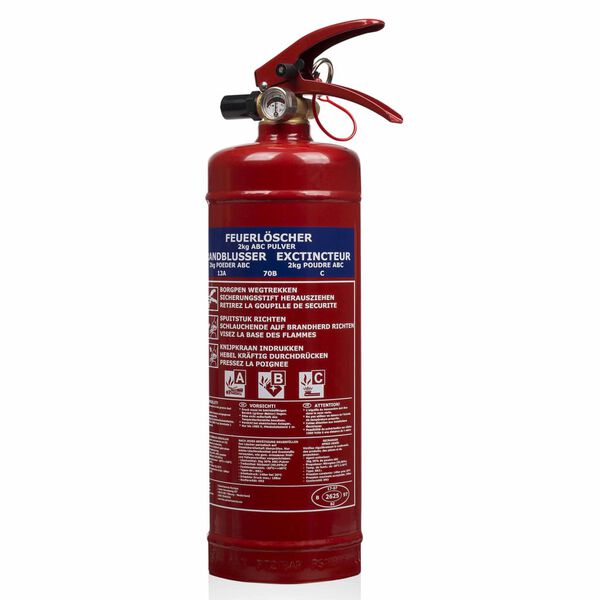 Smartwares Gaśnica proszkowa BB2, 2 kg, typ ABC, stal, 10.014.68