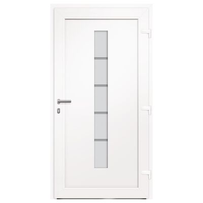 vidaXL Drzwi zewnętrzne, aluminium i PVC, białe, 100x200 cm