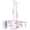 vidaXL Przyczepka rowerowa, szaro-czarna, tkanina Oxford i żelazo