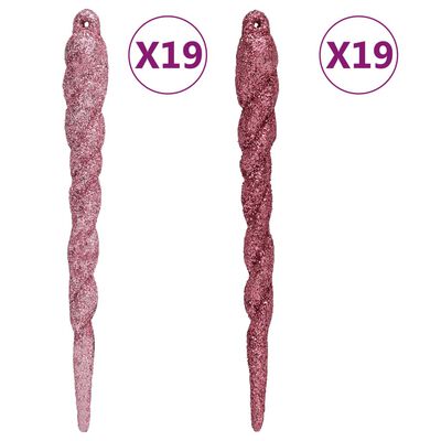 vidaXL 108-cz. zestaw ozdób choinkowych, biało-różowy