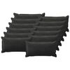 vidaXL Poszewka na poduszkę 12 pcs HOUTEN Czarny 40 x 80 cm Welur