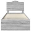 vidaXL Ramka ł&oacute;żka Szary Sonoma 90 x 200 cm Lite drewno sosnowe