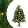 vidaXL Choinka z 150 diodami LED z podstawą Zielony 120 cm PE