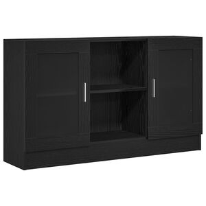 vidaXL Bufet Czarny Dąb 120 x 30,5 x 70 cm Materiał drewnopochodny