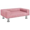 vidaXL Sofa dla dzieci, r&oacute;żowa, 70x45x26,5 cm, aksamit