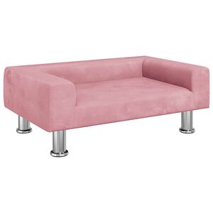 vidaXL Sofa dla dzieci, r&oacute;żowa, 70x45x26,5 cm, aksamit