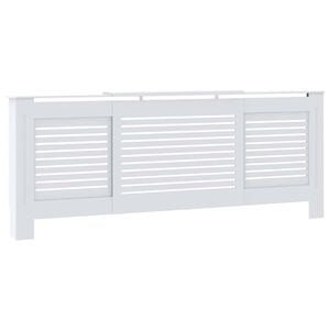 vidaXL Osłona na kaloryfer z MDF, biała, 205 cm