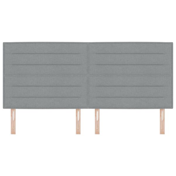 vidaXL Zagł&oacute;wek Jasnoszary 200 cm tkanina