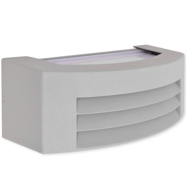 vidaXL Kinkiet zewnętrzny, aluminium, szary