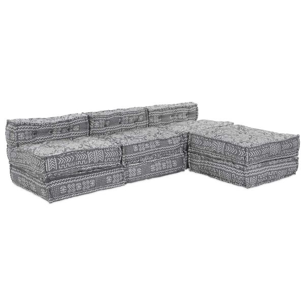 vidaXL Modułowa sofa 4 pcs Jasnoszary tkanina
