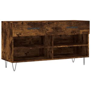 vidaXL Ławka z miejscem na buty, przydymiony dąb, 102x35x55 cm
