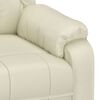 vidaXL Podnoszony fotel masujący, kremowy, obity sztuczną skórą