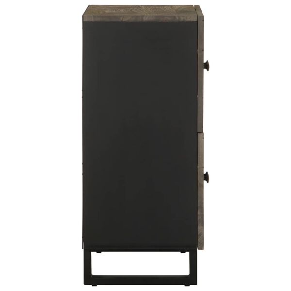 vidaXL Szafka, czarna, 60x33x75 cm, lite drewno mango