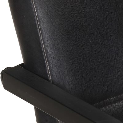 vidaXL Krzesła stołowe, wspornikowe, 4 szt., czarne, skóra naturalna