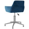 vidaXL Obrotowe krzesła stołowe, 6 szt., niebieskie, obite aksamitem