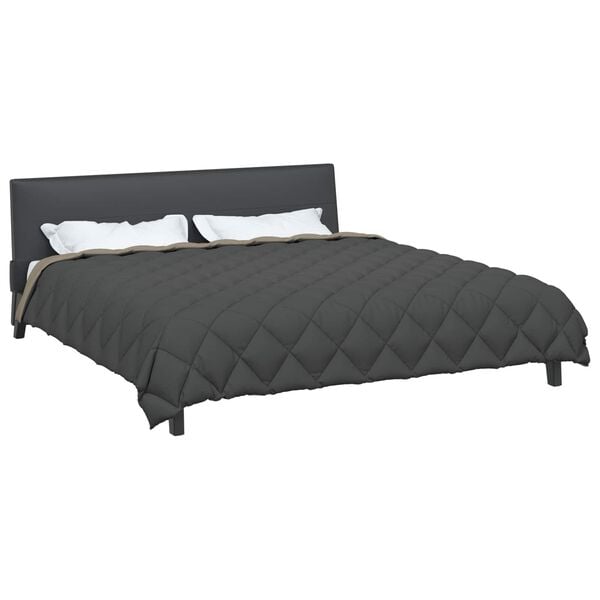 vidaXL Zimowa Kołdra Jasnoszary i antracytowy 220 x 260 cm Mikrofibra