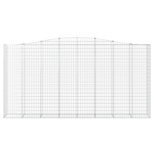 vidaXL Kosze gabionowe, 5 szt, 400x50x200/220 cm, galwanizowane żelazo