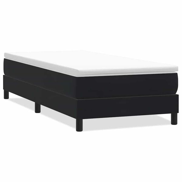 vidaXL Łóżko Box Spring bez materaca Czarne 80x210 cm Aksamit