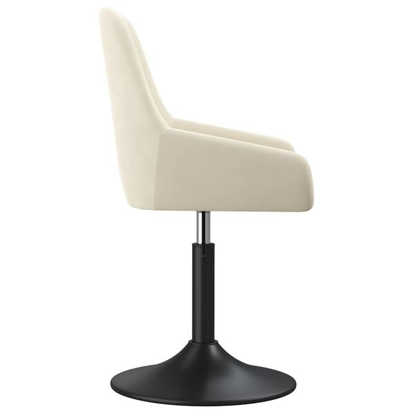 vidaXL Stołek barowy, kremowy, obity aksamitem