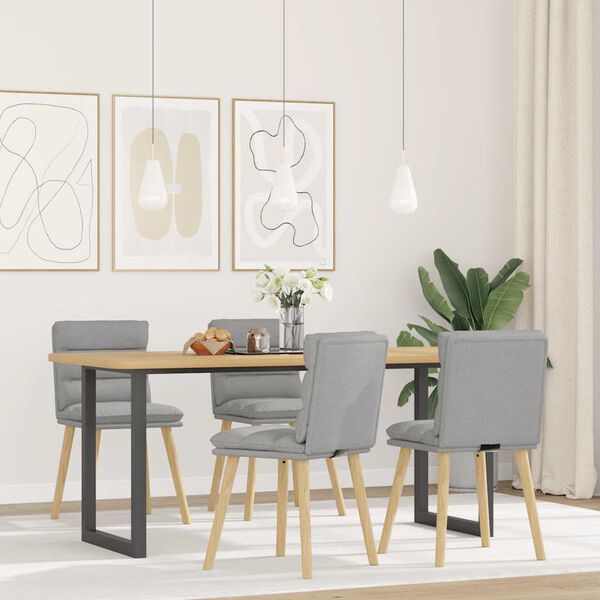 vidaXL Krzesła do jadalni 4 szt. Tkanina Cloud Grey