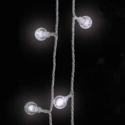 vidaXL Lampki świąteczne, 40 m, 400 diod LED, zimna biel, 8 funkcji