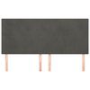 vidaXL Zagł&oacute;wek ciemnoszary 160x5x118/128 cm aksamit