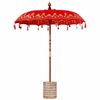 vidaXL Baliński Parasol z Bazą Czerwony 185 x 185 x 260 cm