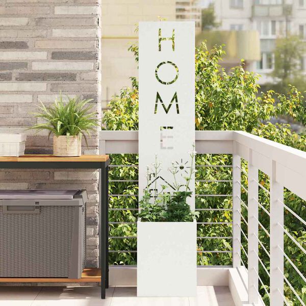 vidaXL Ekran zapewniający prywatność w ogrodzie Biały 32 x 140 cm