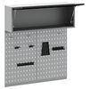 vidaXL Zestaw Szafki Narzędziowej i Pegboard z półką 3 pcs Czarny