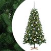 vidaXL Sztuczna choinka z bombką 120 cm 150 LED Ciepła biel PVC