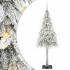 vidaXL Choinka z 300 diodami LED z podstawą Biały 180 cm PE i stal