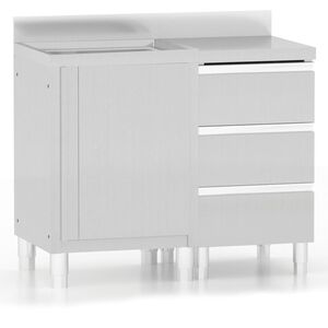 vidaXL Szafki kuchenne komercyjne 2 szt. ze stali nierdzewnej