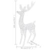 vidaXL Renifery z akrylu XXL, 2 szt., 250 zimnych białych LED, 180 cm
