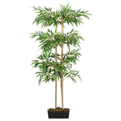 vidaXL Sztuczny bambus, 380 liści, 80 cm, zielony