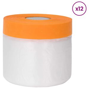 vidaXL Arkusz ochronny z taśmą klejącą 12 szt. przezroczysty HDPE