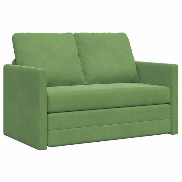 vidaXL Sofa Bed Jasnozielony 204 x 122 x 60 cm Aksamit