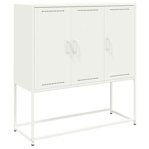 vidaXL Szafka, biała, 100,5x39x107 cm, stal