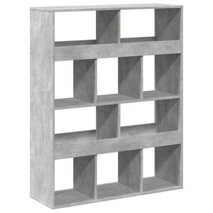 vidaXL Regał, szarość betonu, 100x33x125,5 cm, materiał drewnopochodny