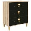 vidaXL Komoda z szufladami BREMEN Wz&oacute;r magnolii 66 x 36,5 x 75 cm