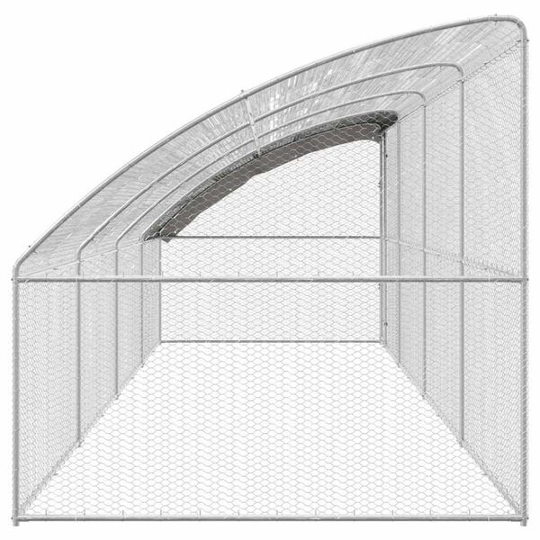 vidaXL Klatka dla kur 4 pcs Srebrny 800 x 200 x 200 cm Stal i PE